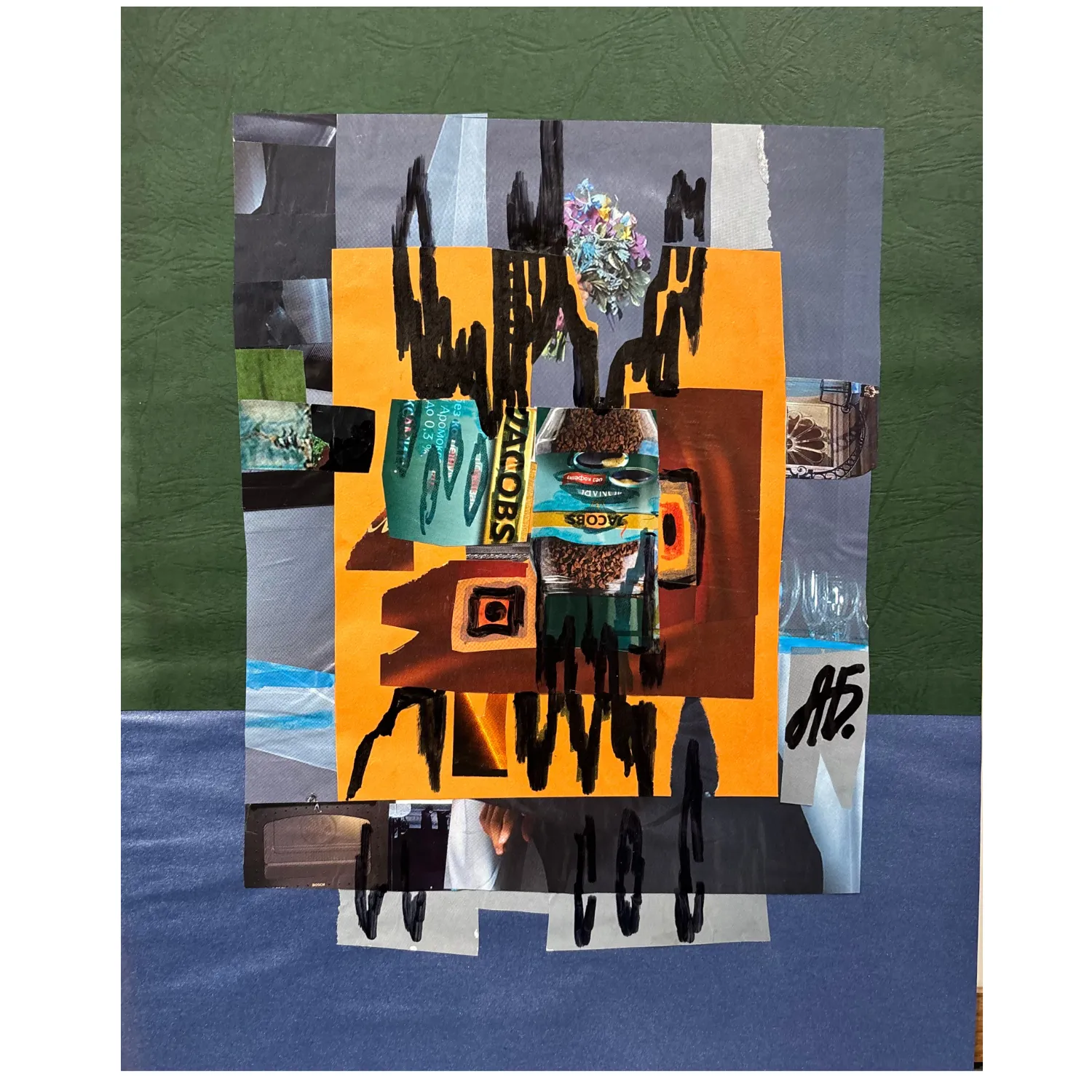 Image of Bouquet by Agnesa Bachynska-Selska, size: 18 х 25 см, made of college , Appliqué medium, priced at $100