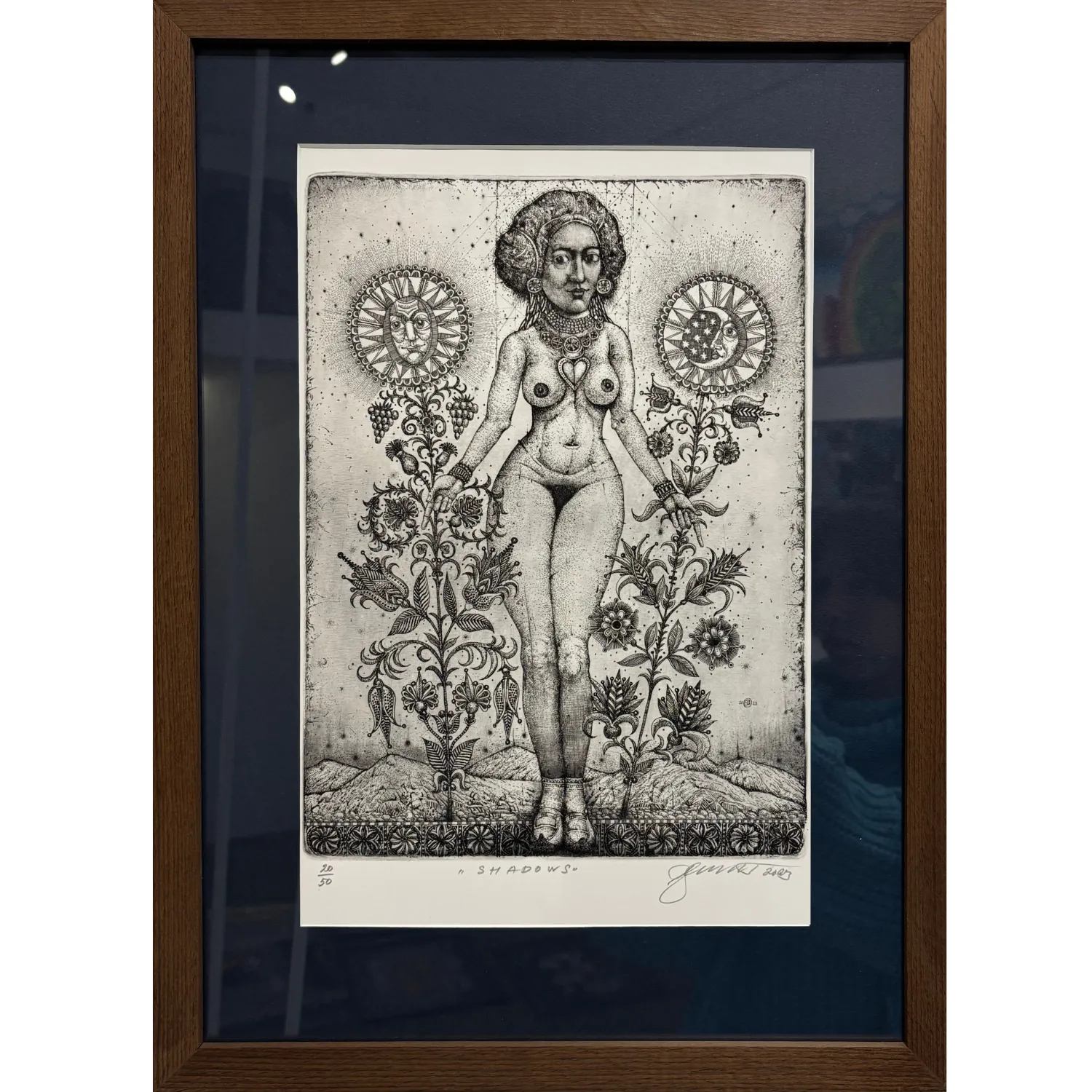 Image of Shadows by Denysenko Oleh, size: 30 х 20 см, made of paper, etching, Graphics medium, part of the 20/50 series, priced at $350